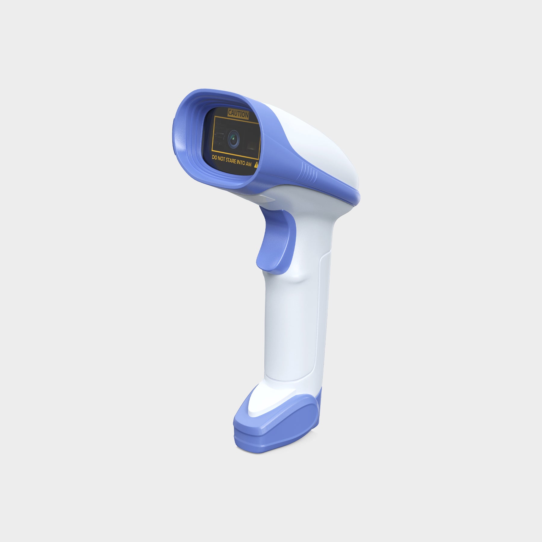 AMBIR BR200 Wireless Barcode Scanner with 2.4Ghz with Wireless USB Dongle - White/Blue (BR200-WH)
