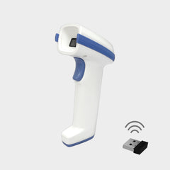 AMBIR BR212 Wireless Healthcare Barcode Scanner - White / Blue (BR212-CWH)