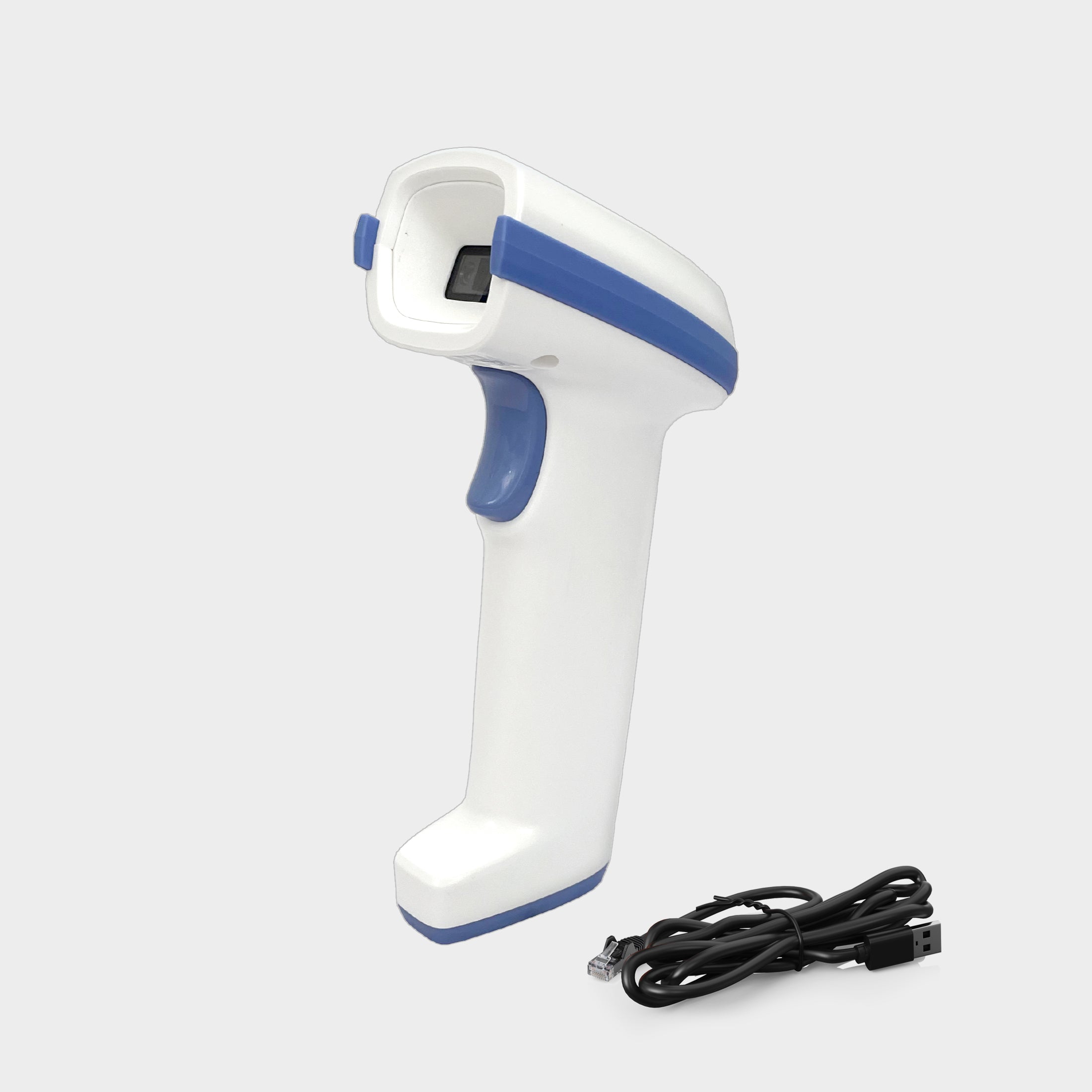 AMBIR BR112 Healthcare USB Barcode Scanner - White / Blue (BR112-WH)