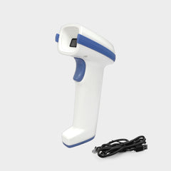 AMBIR BR112 Healthcare USB Barcode Scanner - White / Blue (BR112-WH)