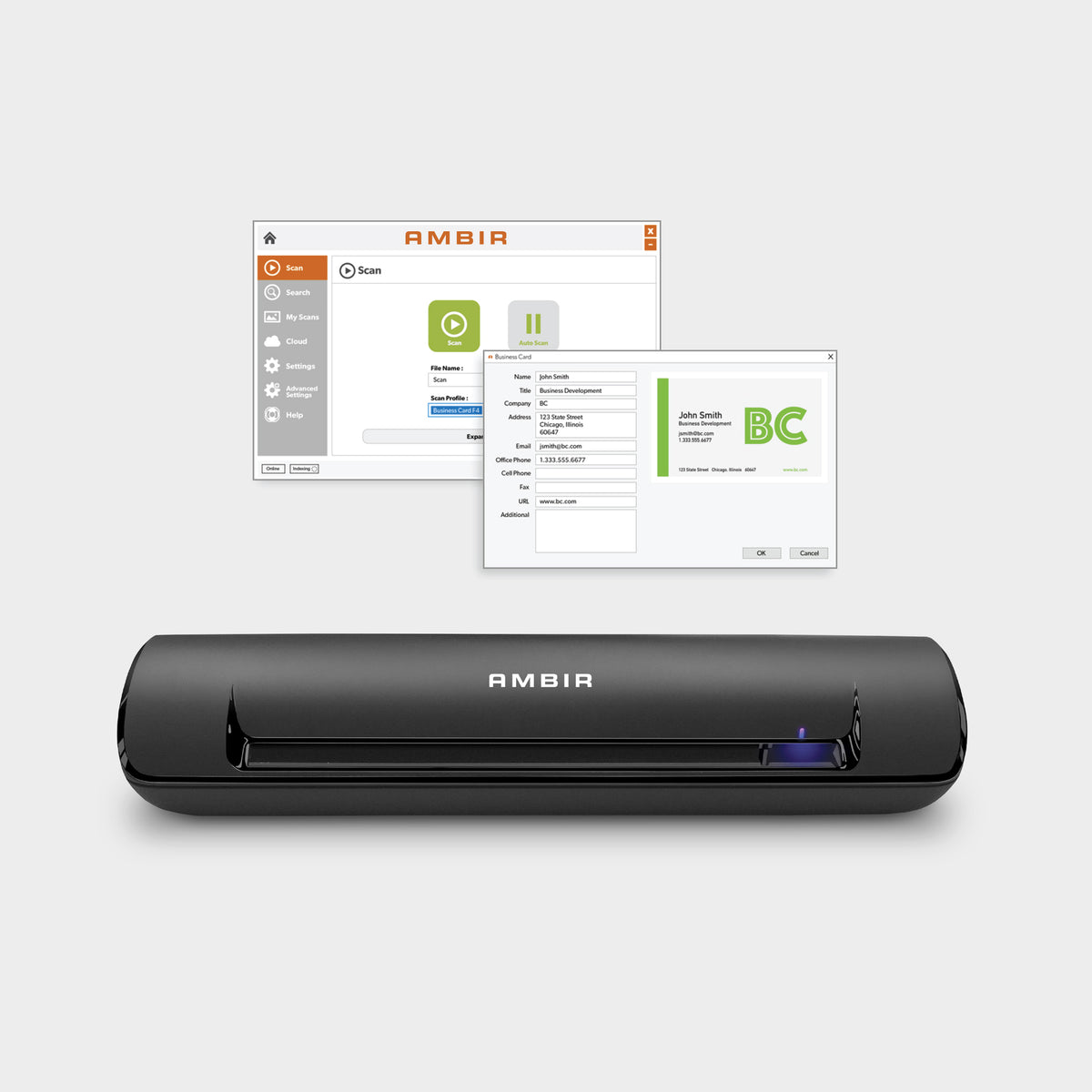 ImageScan Pro 490i Duplex ID Card and Document Scanner with AmbirScan