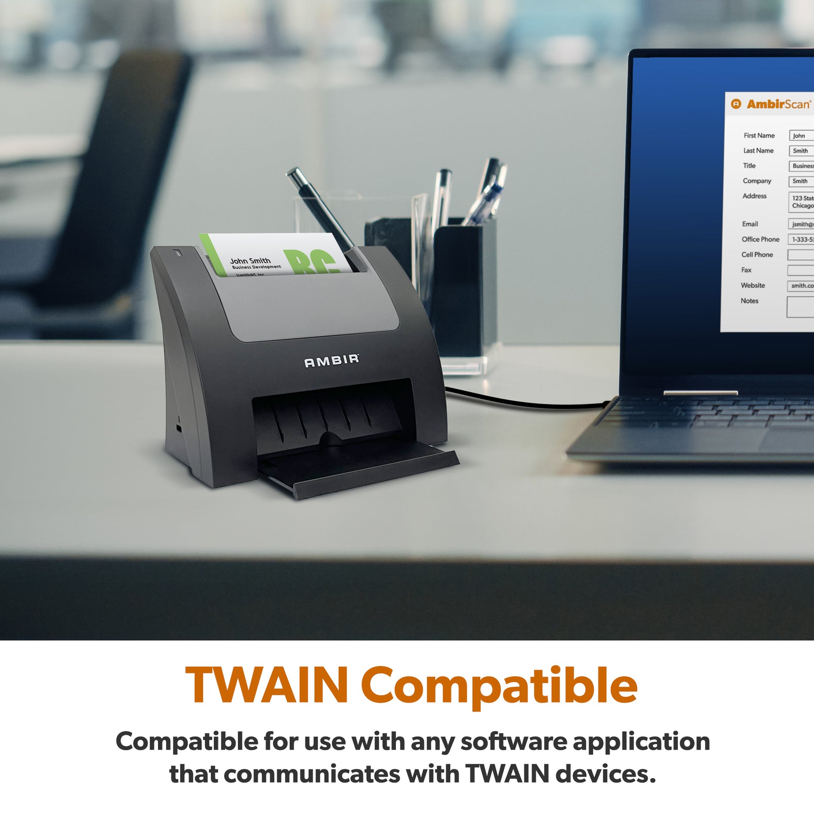nScan 690gt Duplex ID Card Scanner for Windows PC