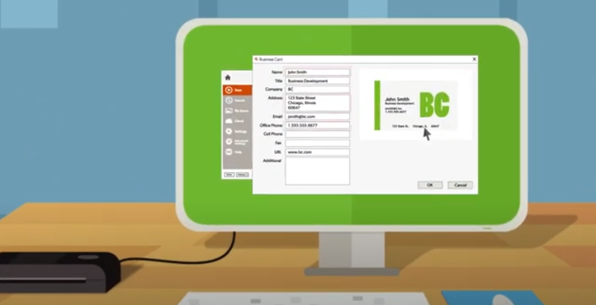 Load video: Increase Productivity with AmbirScan Business Card Software