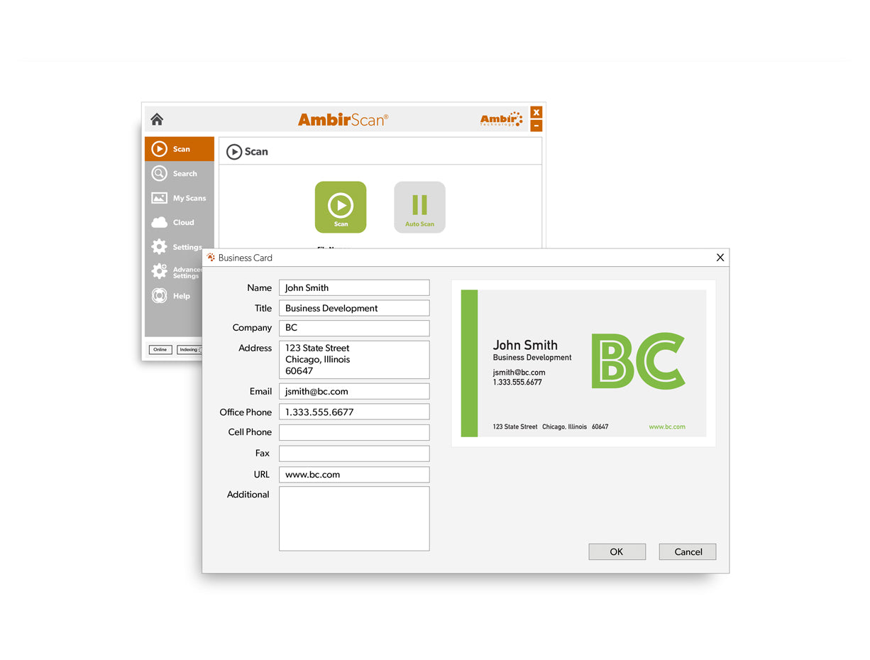 AmbirScan Business Card Software Single License (AS600-BCS)